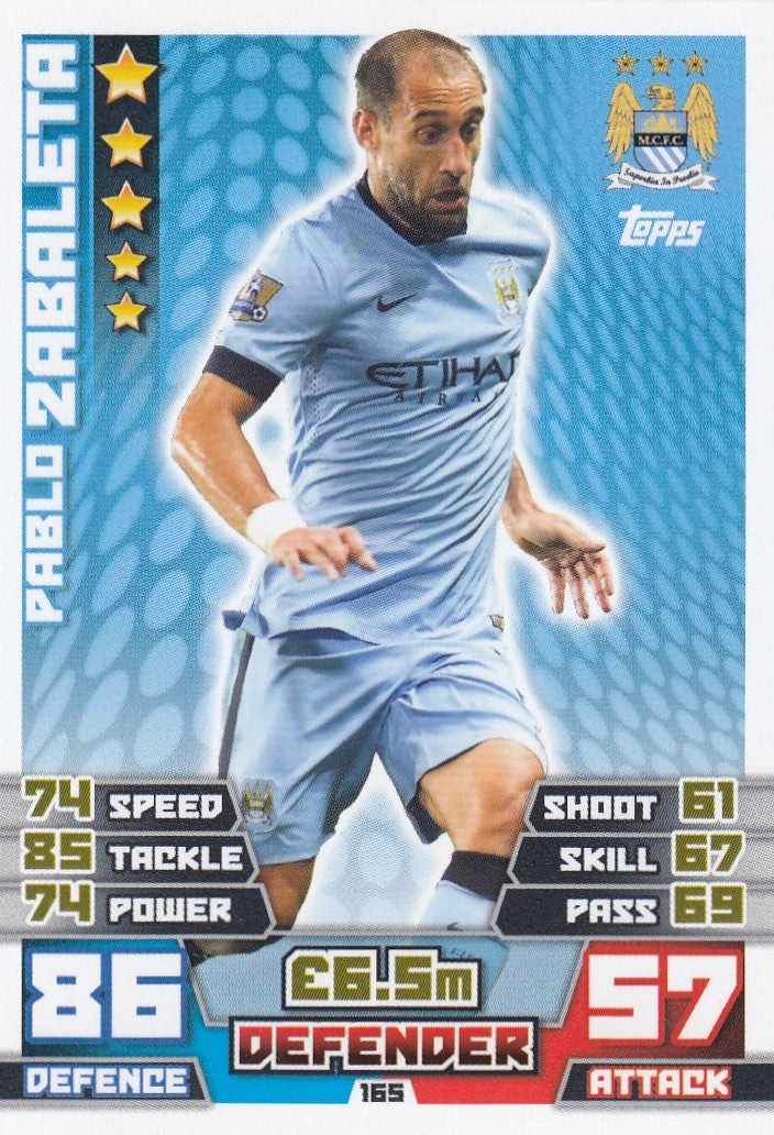 165. PABLO ZABALETA - MANCHESTER CITY