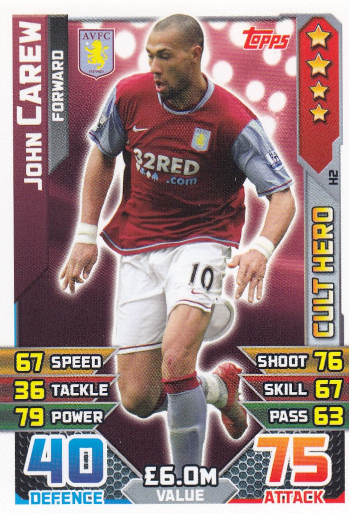 EX-H02. JOHN CAREW - ASTON VILLA - CULT HERO