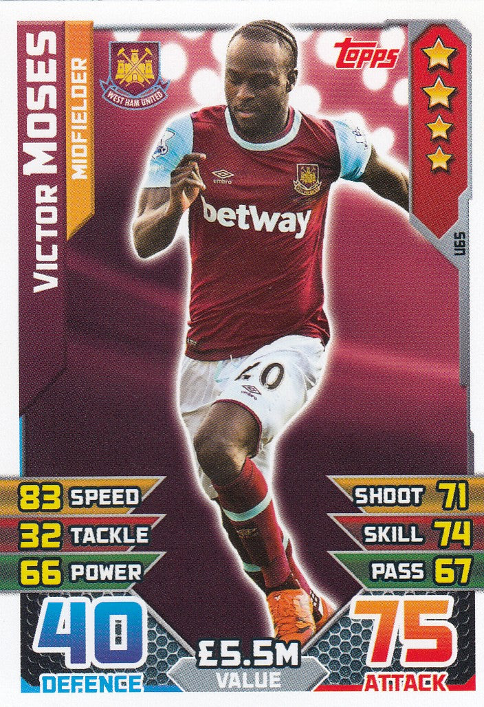 EX-U65. VICTOR MOSES - WEST HAM - MIDFIELDER