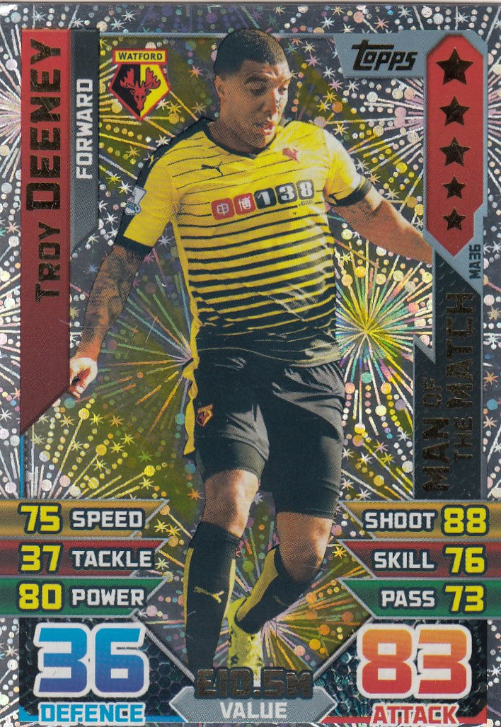 EX-MA36. TROY DEENEY - WATFORD - MAN OF THE MATCH