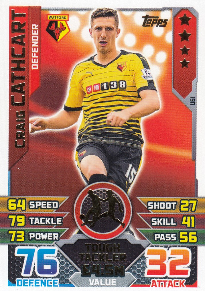 EX-U61. CRAIG CATHCART - WATFORD - DEFENDER - TOUGH TACKLER