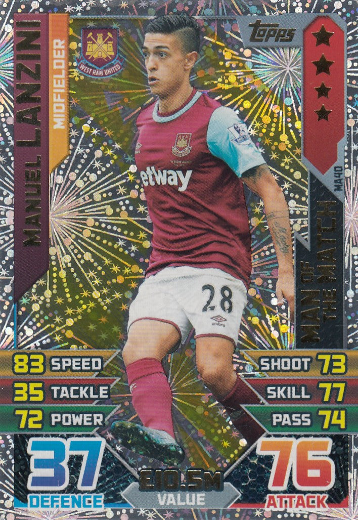 EX-MA40. MANUEL LANZINI - WEST HAM - MAN OF THE MATCH