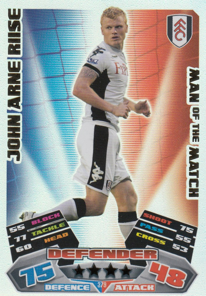 379. JOHN ARNE RIISE - FULHAM -  MAN OF THE MATCH