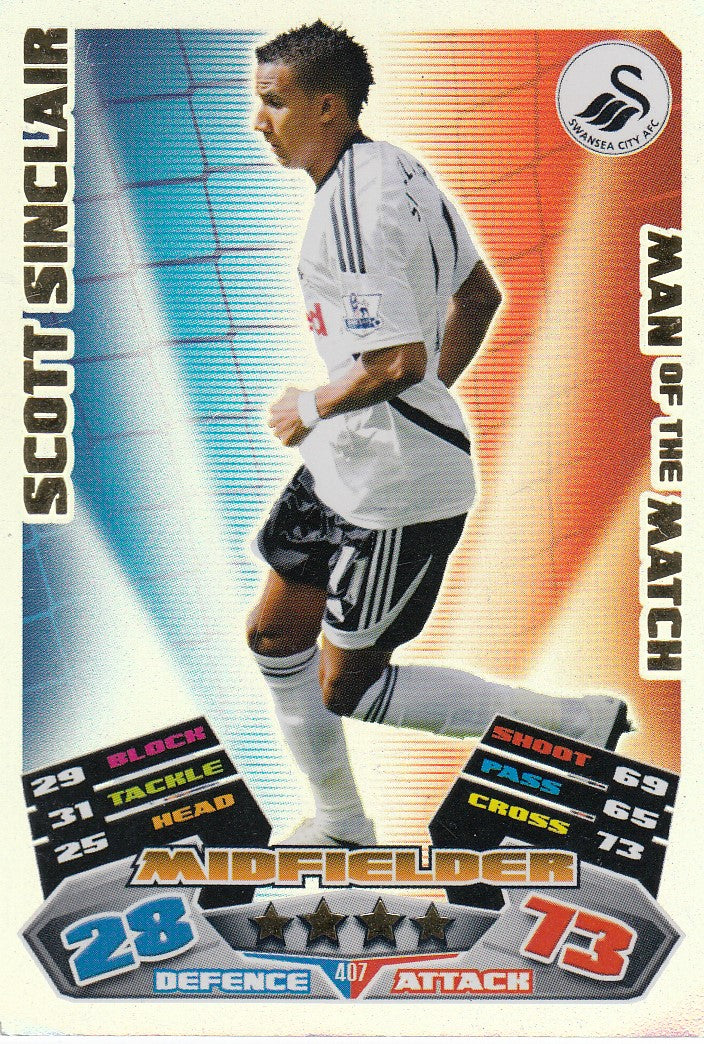 407. SCOTT SINCLAIR - SWANSEA CITY - MAN OF THE MATCH