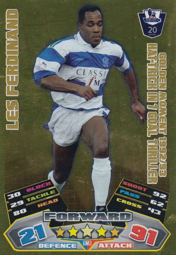 EX-GM03. LES FERDINAND - GOLDEN MOMENT 1992/93 HAT-TRICK IN 7 GOAL THRILLER
