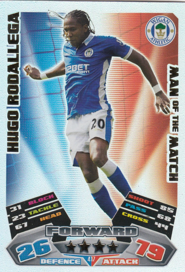 417. HUGO RODALLEGA - WIGAN ATHLETIC - MAN OF THE MATCH