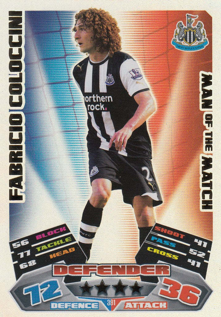 391. FABRICIO COLOCCINI - NEWCASTLE UNITED - MAN OF THE MATCH