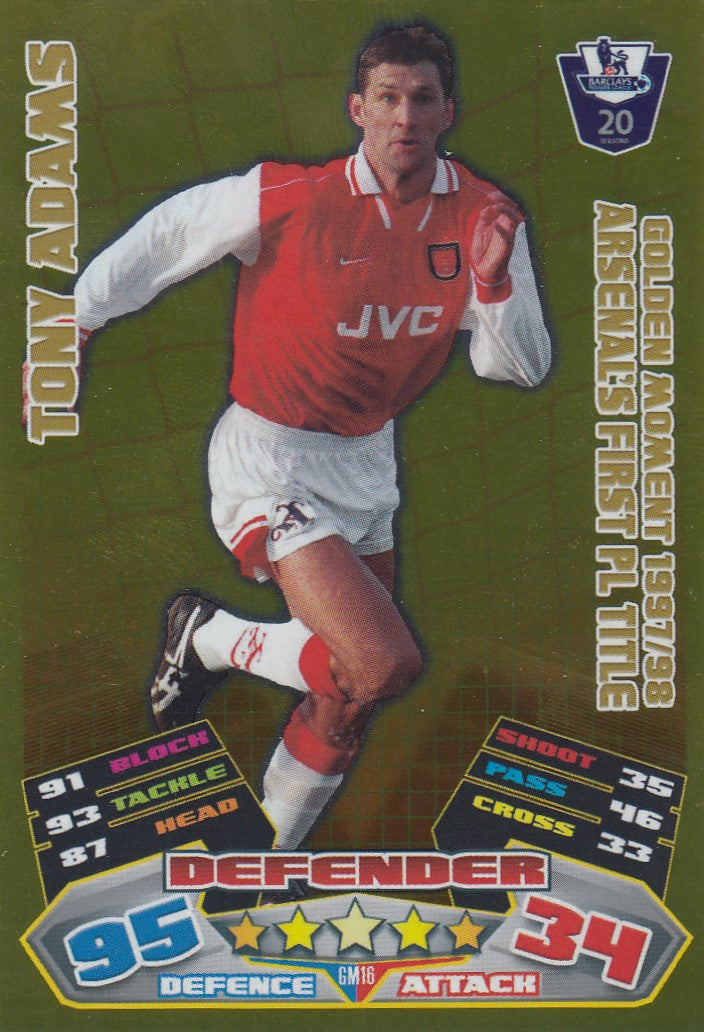 EX-GM16. TONY ADAMS - GOLDEN MOMENT 1997/98 ARSENAL’S FIRST PL TITLE