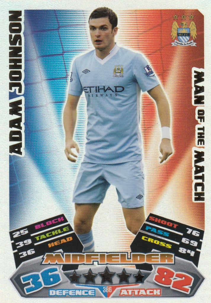 386. ADAM JOHNSON - MANCHESTER CITY - MAN OF THE MATCH