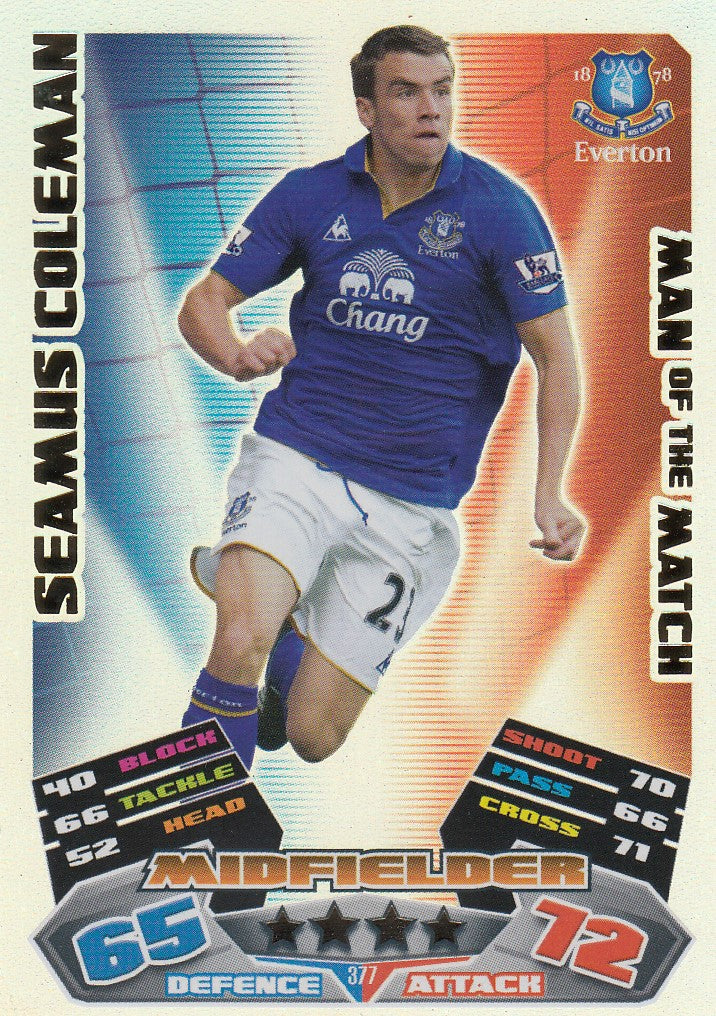 377. SEAMUS COLEMAN - EVERTON - MAN OF THE MATCH