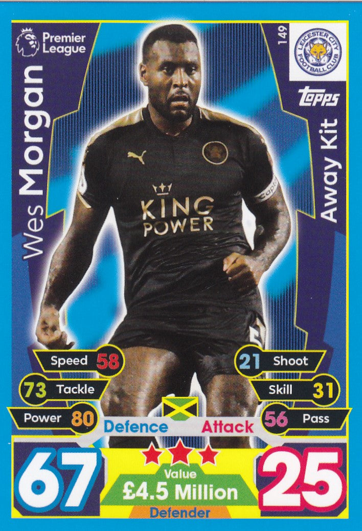 149. WES MORGAN - LEICESTER CITY - AWAY KIT