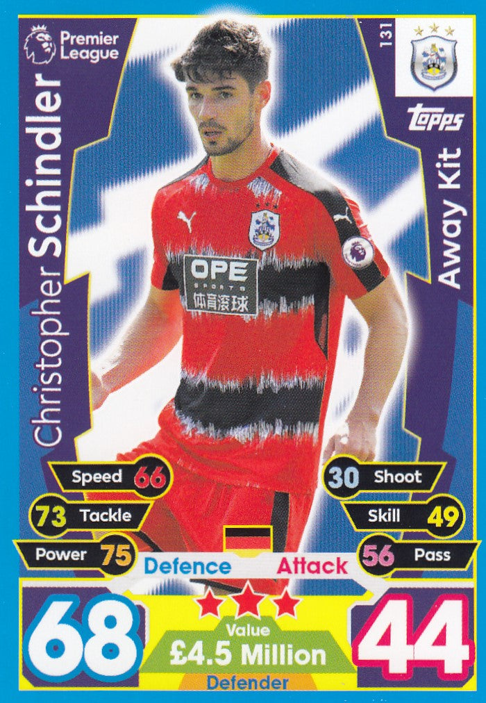131. CHRISTOPHER SCHINDLER - HUDDERSFIELD TOWN - AWAY KIT