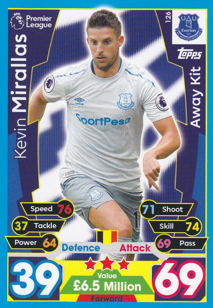 126. KEVIN MIRALLAS - EVERTON - AWAY KIT