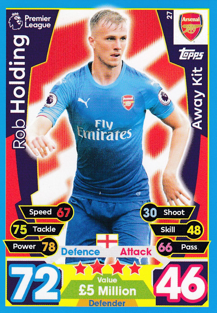 027. ROB HOLDING - ARSENAL - AWAY KIT