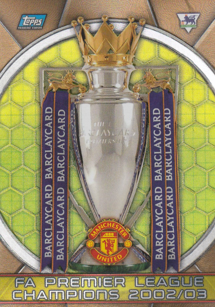 D01. FA PREMIER LEAGUE CHAMPIONS 2002/03 - MANCHESTER UNITED - BRONZE FOIL