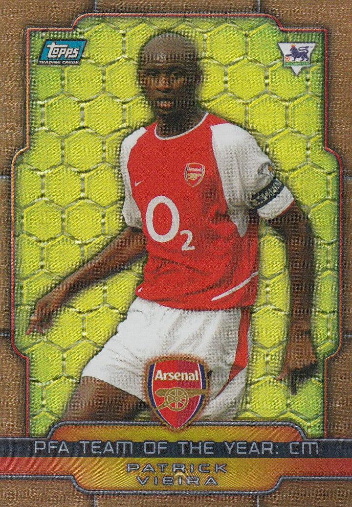 D16. PATRICK VIEIRA - ARSENAL - PFA PLAYER OF THE YEAR: CM - BRONZE FOIL