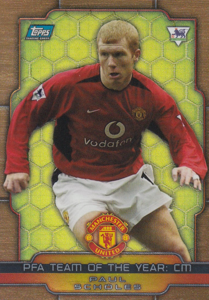 D17. PAUL SCHOLES - MANCHESTER UNITED - PFA TEAM OF THE YEAR: CM - BRONZE FOIL