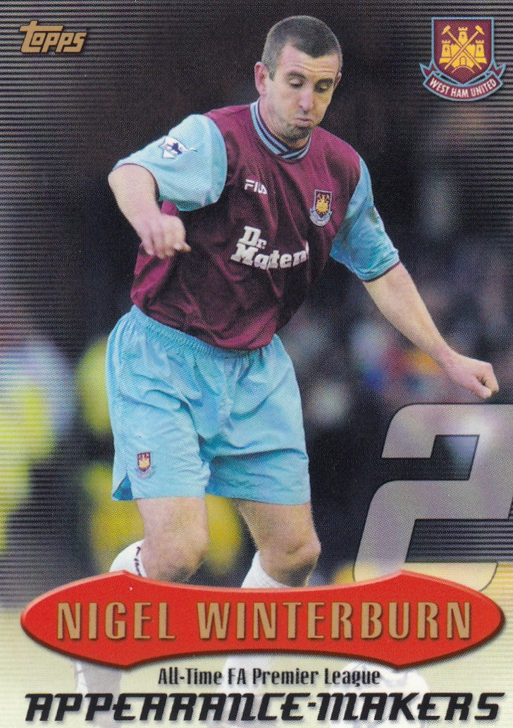 AT02. NIGEL WINTERBURN - WEST HAM UNITED - APPERRANCE-MAKERS