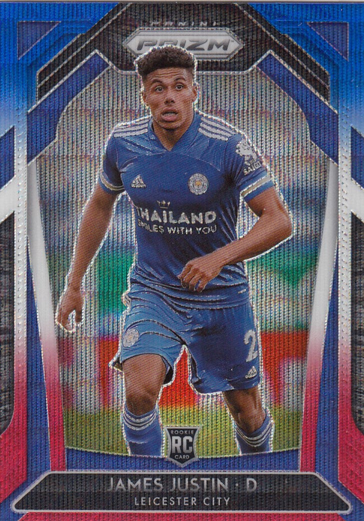 131. JAMES JUSTIN - LEICESTER CITY - ROOKIE - RED/WHITE/BLUE PRIZM