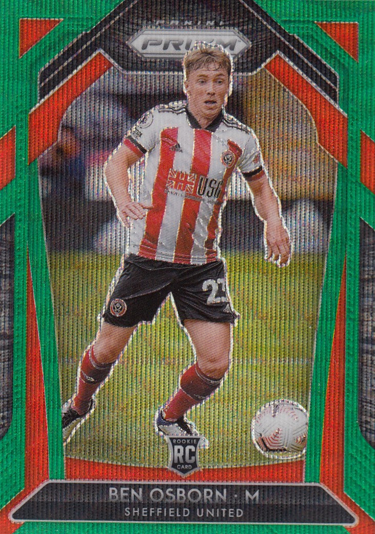 025. BEN OSBORN - SHEFFIELD UNITED - ROOKIE - GREEN WAVE PRIZM