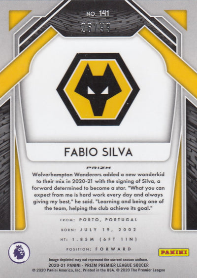 #099. BREAKAWAY VIOLET PRIZM - 141. FABIO SILVA - WOLVERHAMPTON - CARD 26 OF 99