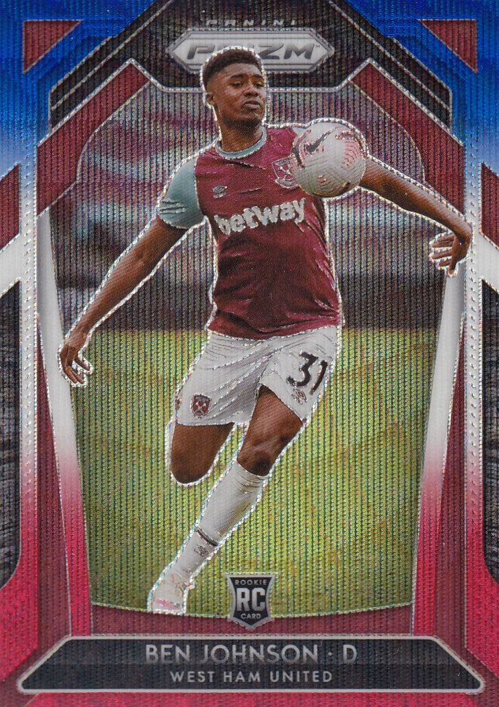 189. BEN JOHNSON - WEST HAM UNITED - ROOKIE - RED/WHITE/BLUE PRIZM