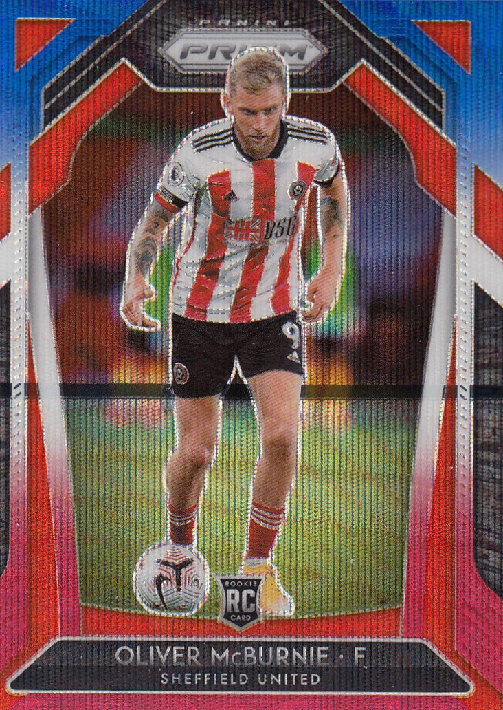 027. OLIVER MCBURNIE - SHEFFIELD UNITED - ROOKIE - RED/WHITE/BLUE PRIZM