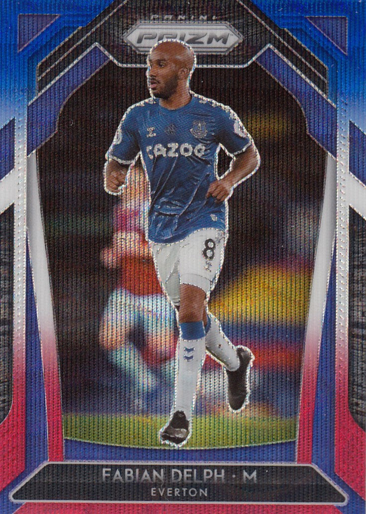 118. FABIAN DELPH - EVERTON - RED/WHITE/BLUE PRIZM