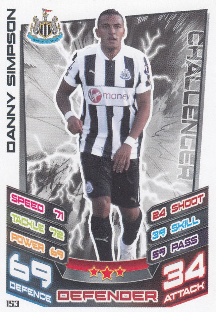 153. DANNY SIMPSON - NEWCASTLE UNITED - CHALLENGER