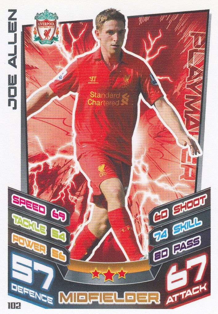 102. JOE ALLEN - LIVERPOOL - PLAYMAKER