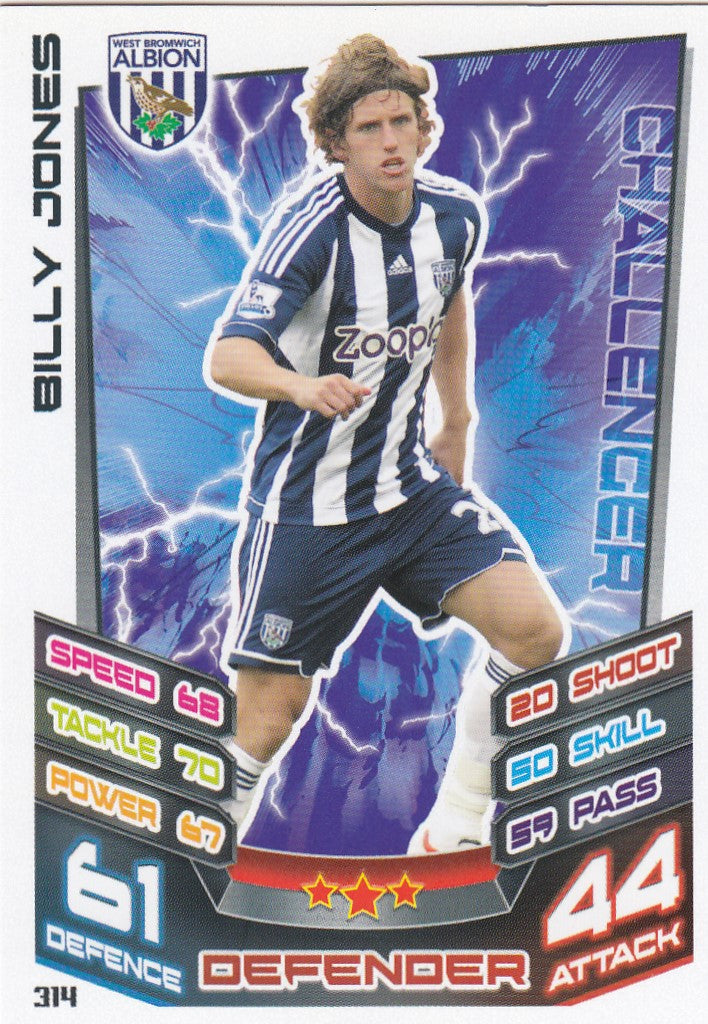 314. BILLY JONES - WEST BROMWICH ALBION - CHALLENGER