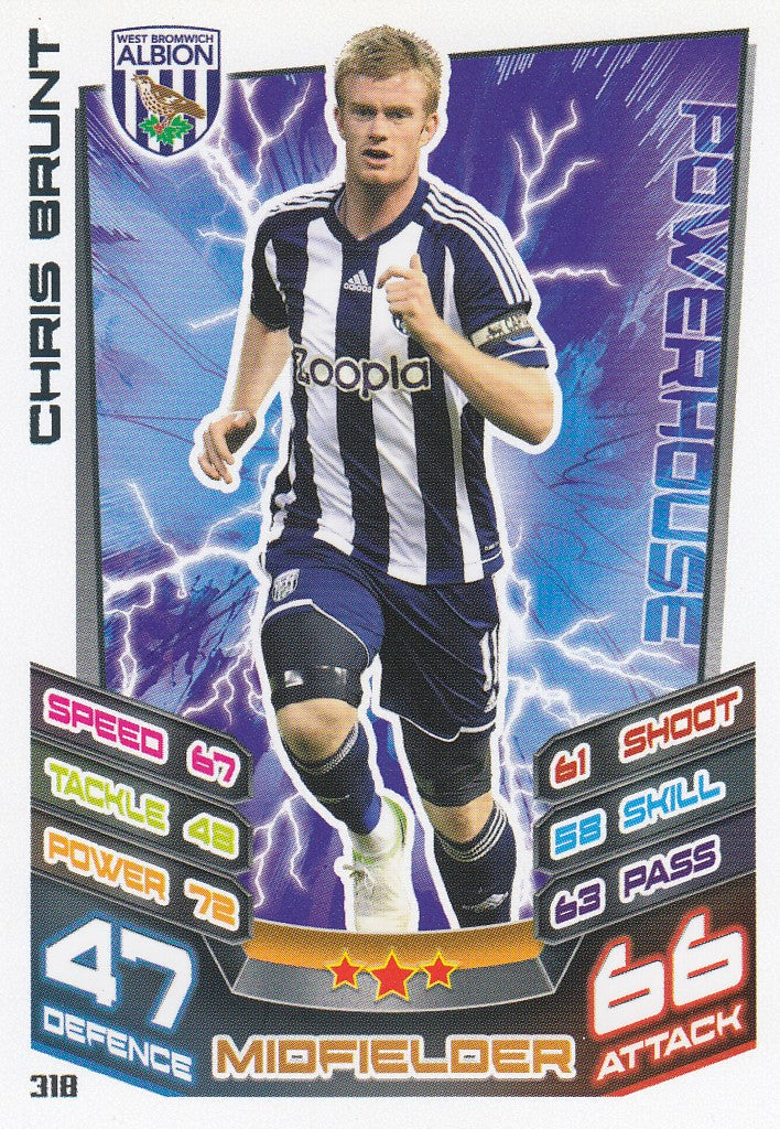 318. CHRIS BRUNT - WEST BROMWICH ALBION - POWERHOUSE