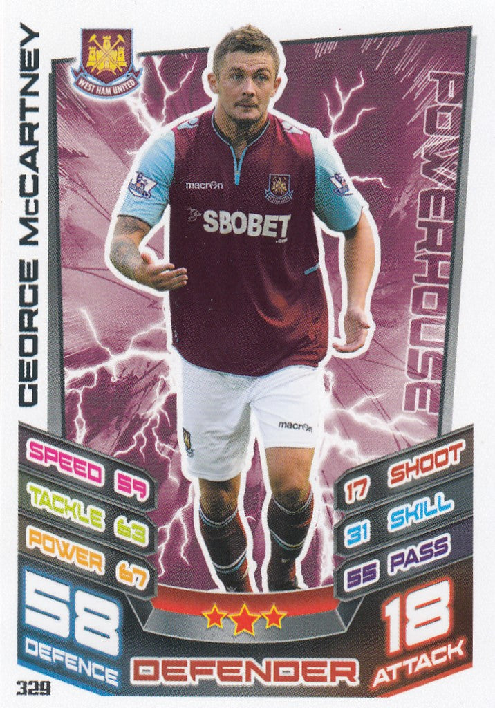 329. GEORGE MCCARTNET - WEST HAM UNITED - POWERHOUSE