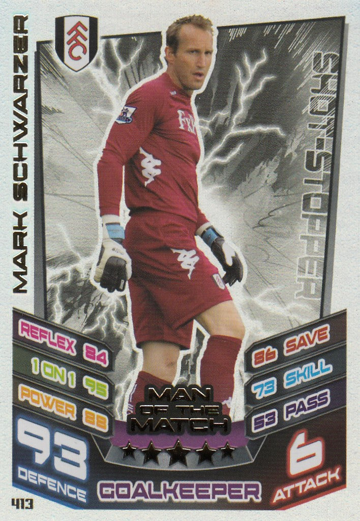 413. MARK SCWARZER - FULHAM - MAN OF THE MATCH