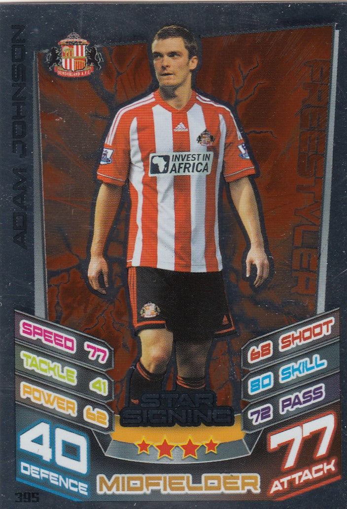395. ADAM JOHNSON - SUNDERLAND - STAR SIGNING