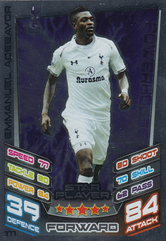 377. EMMANUEL ABEBAYOR - TOTTENHAM HOTSPUR - STAR PLAYER