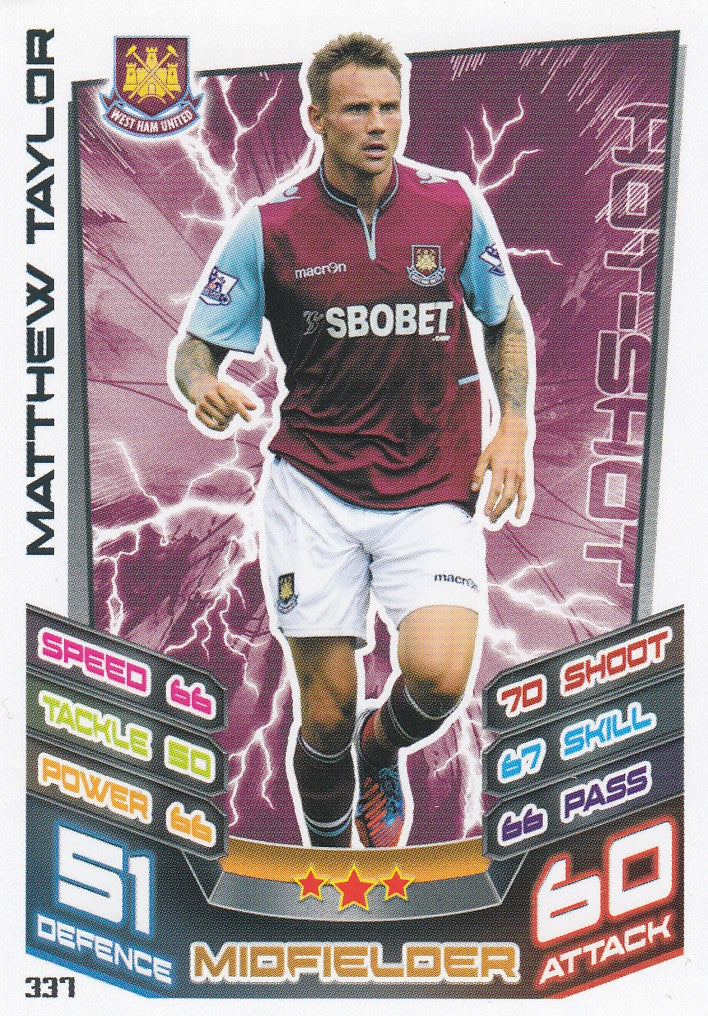337. MATTHEW TAYLOR - WEST HAM UNITED - HOT-SHOT