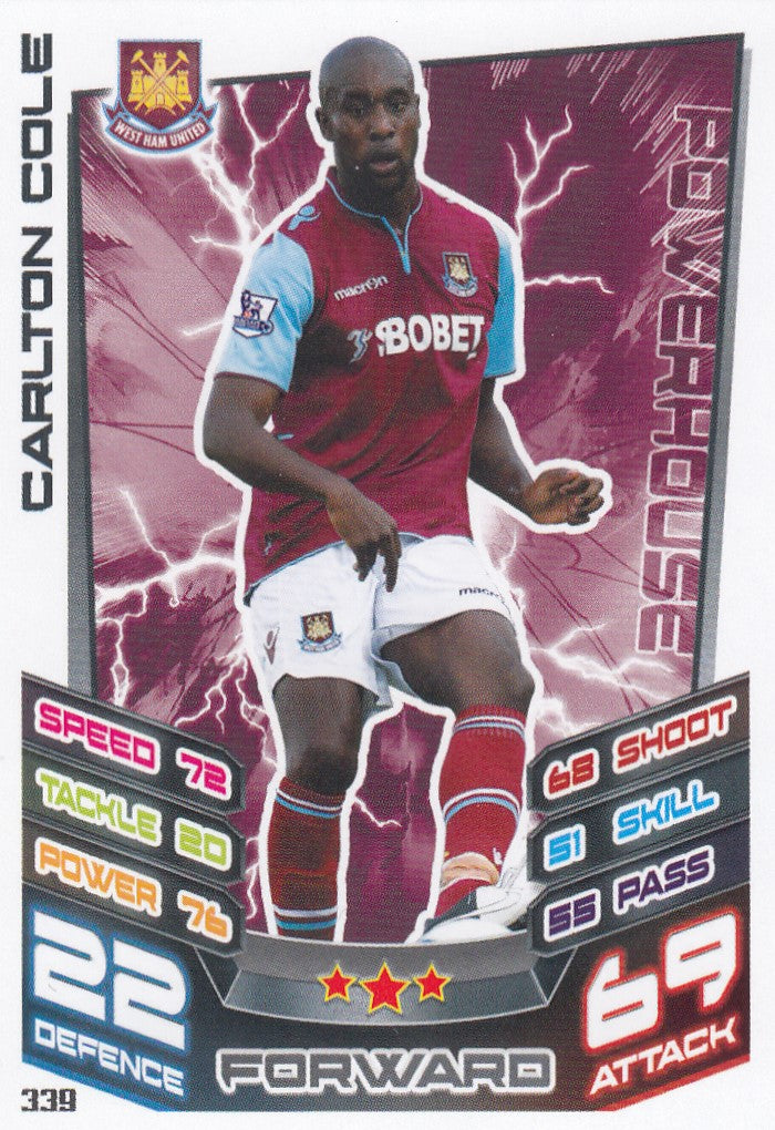 339. CARLTON COLE - WEST HAM UNITED - POWERHOUSE