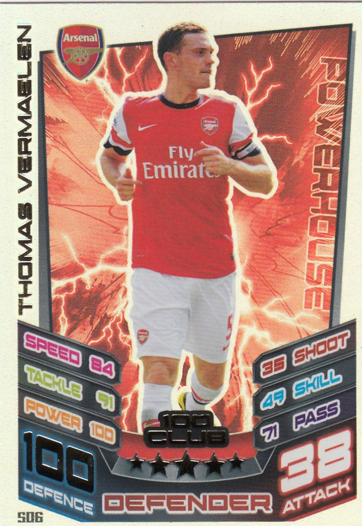 506. THOMAS VERMAELEN - ARSENAL - 100 CLUB