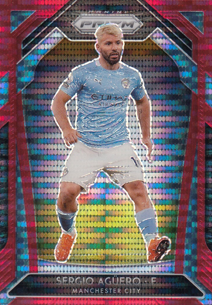 104. SERGIO AGUERO - MANCHESTER CITY - RED PULSAR PRIZM