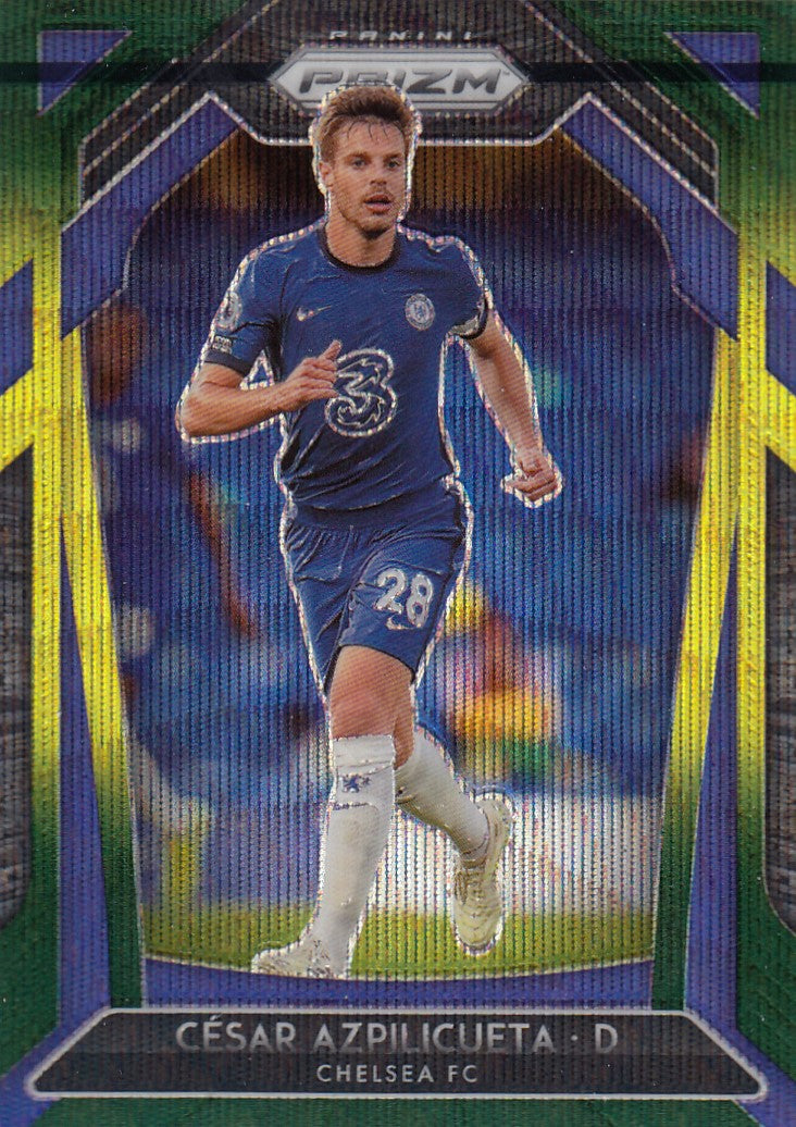 212. CÈSAR AZPILICUETA - CHELSEA - BLUE/YELLOW/GREED PRIZM