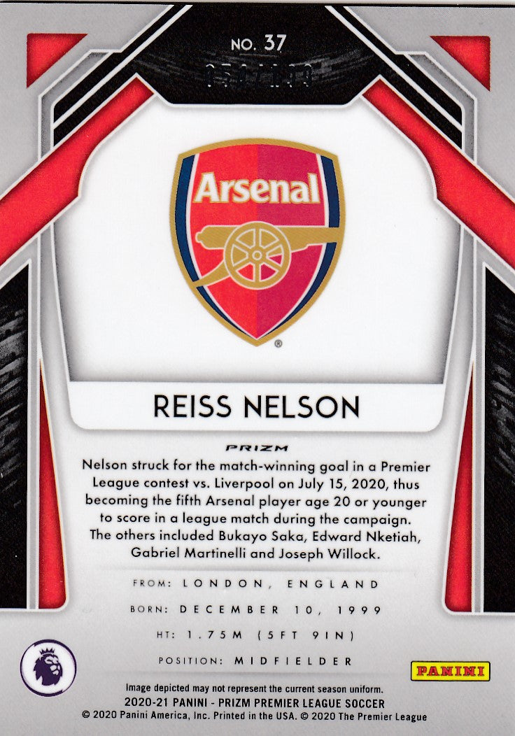 #199. BLUE PRIZM - 037. REISS NELSON - ARSENAL - CARD 54 OF 199