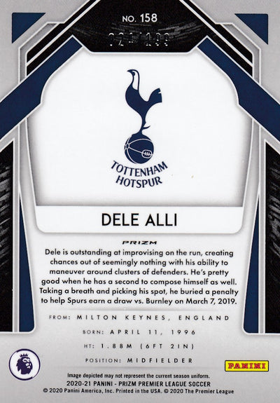 #199. BLUE PRIZM - 158. DELE ALLI - TOTTENHAM HOTSPUR - CARD 24 - 199