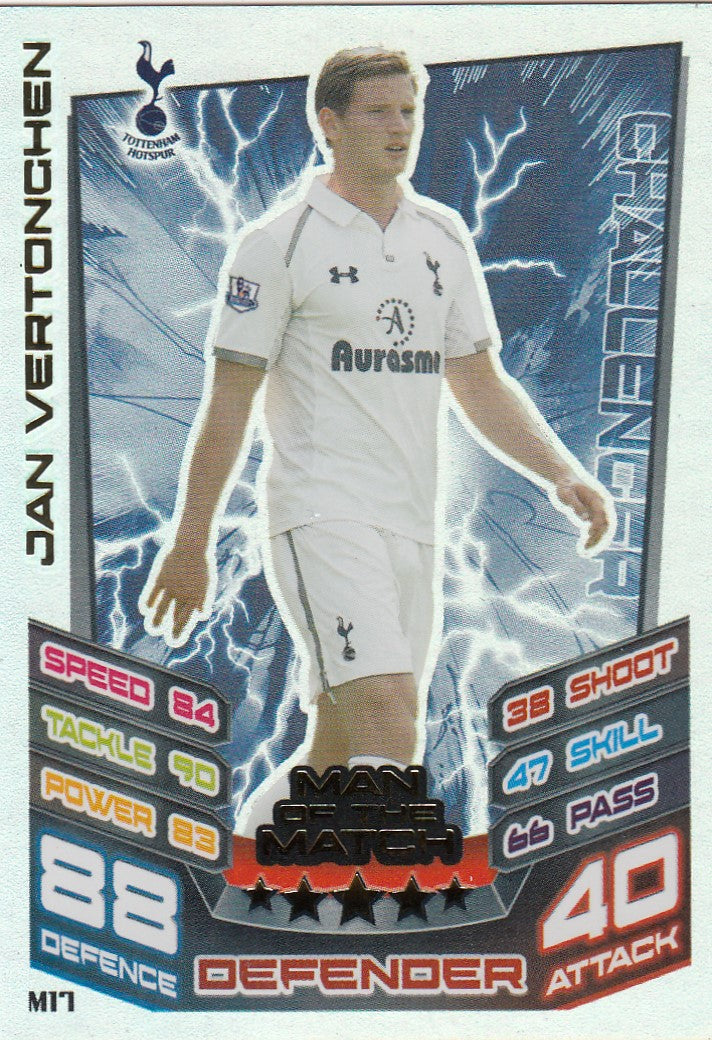 EX-M017. JAN VERTONGHEN - TOTTENHAM - MAN OF THE MATCH