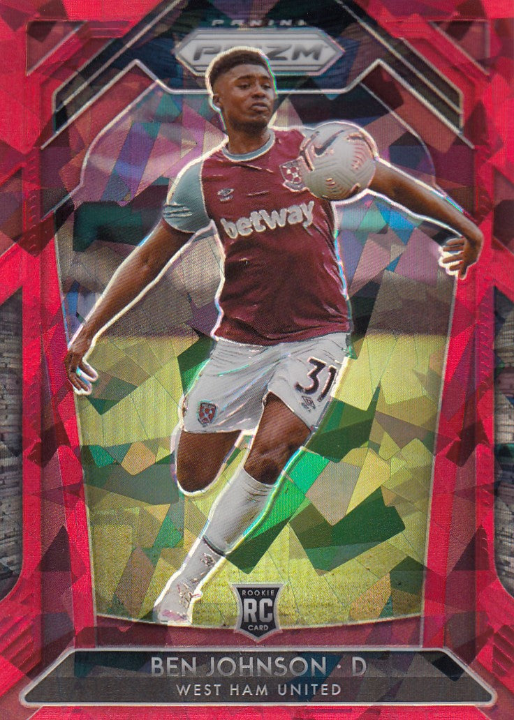 189. BEN JOHNSON - WEST HAM UNITED - ROOKIE - RED ICE PRIZM