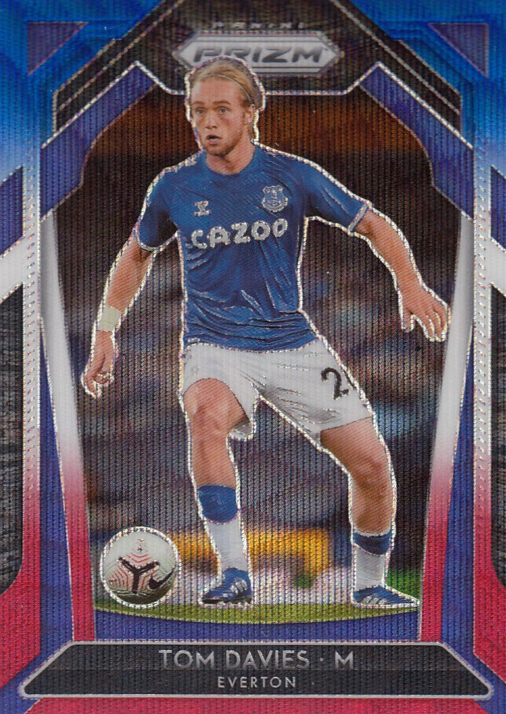 114. TOM DAVIES - EVERTON - RED/WHITE/BLUE PRIZM