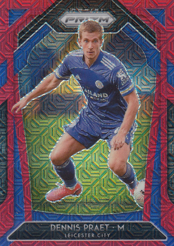 #135. RED MOJO PRIZM - 129. DENNIS PRAET - LEICESTER CITY - CARD 100 OF 135