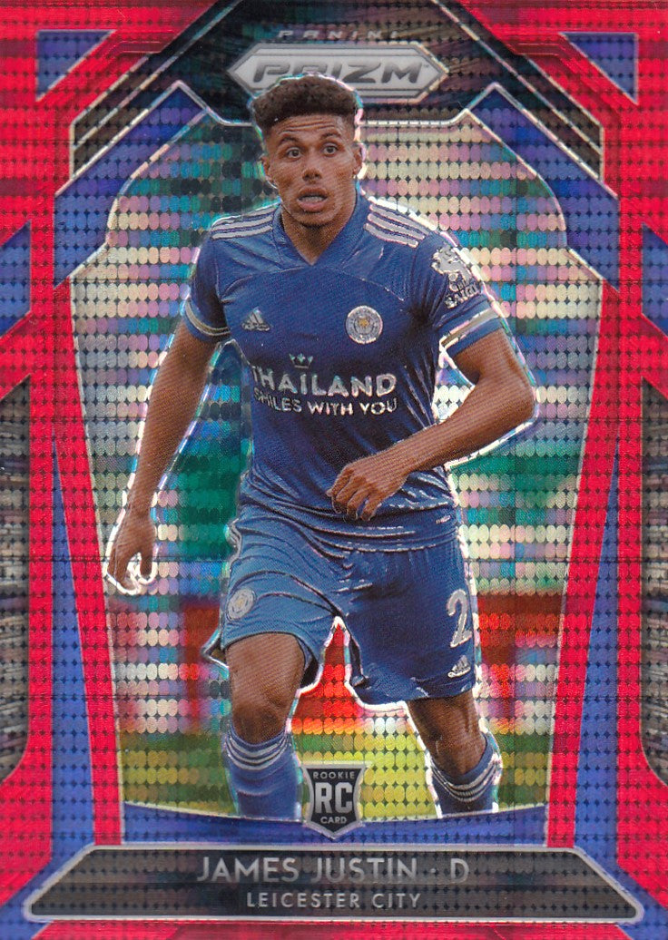 131. JAMES JUSTIN - LEICESTER CITY - ROOKIE - RED PULSAR PRIZM