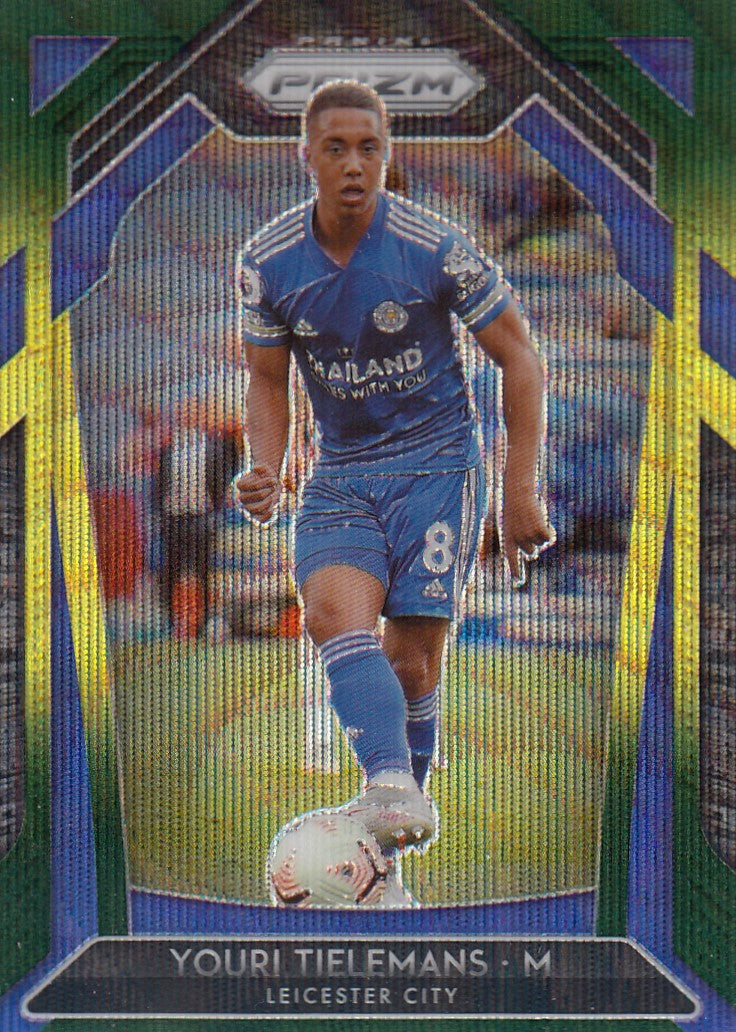 127. YOURI TIELEMANS - LEICESTER CITY - BLUE/YELLOW/GREEN PRIZM