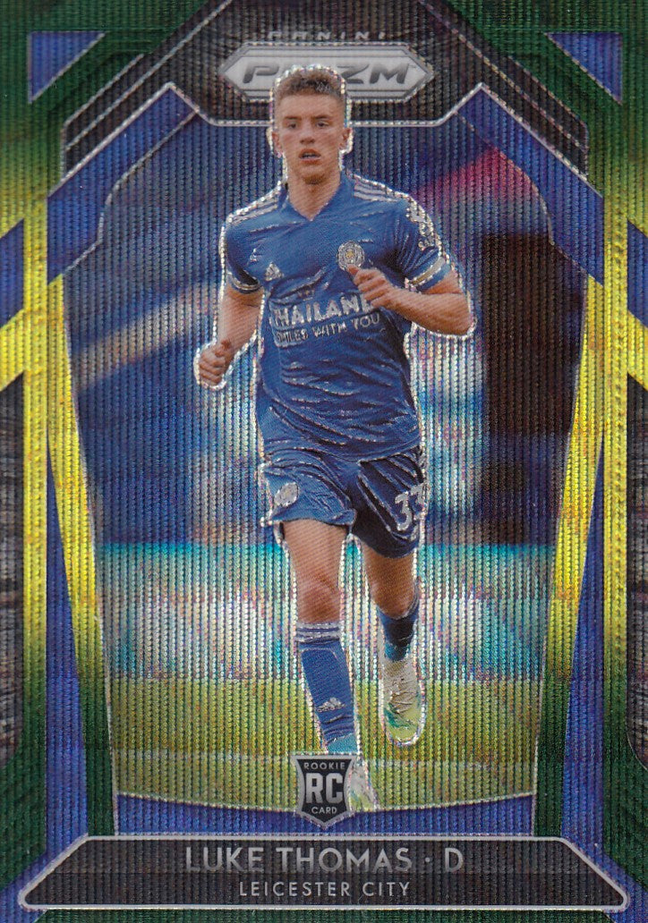 132. LUKE THOMAS - LEICESTER CITY - ROOKIE - BLUE/YELLOW/GREEN PRIZM